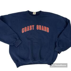 Cost Guard Pullover Sweatshirt Blue Large Crewneck Military Retro VTG